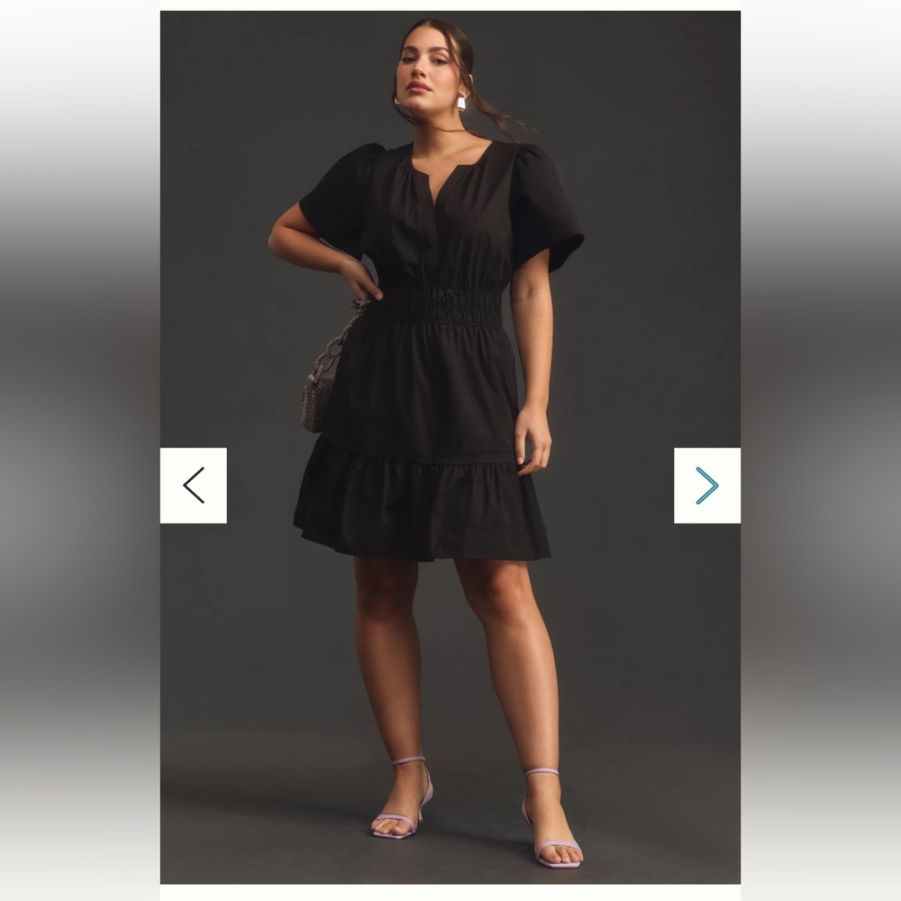 Anthropologie Somerset Mini Dress (Black, 1X)